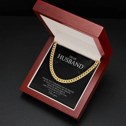 Dear Husband - Thank You For Being My Husband - Cuban Link Chain SO101T - Charming Present