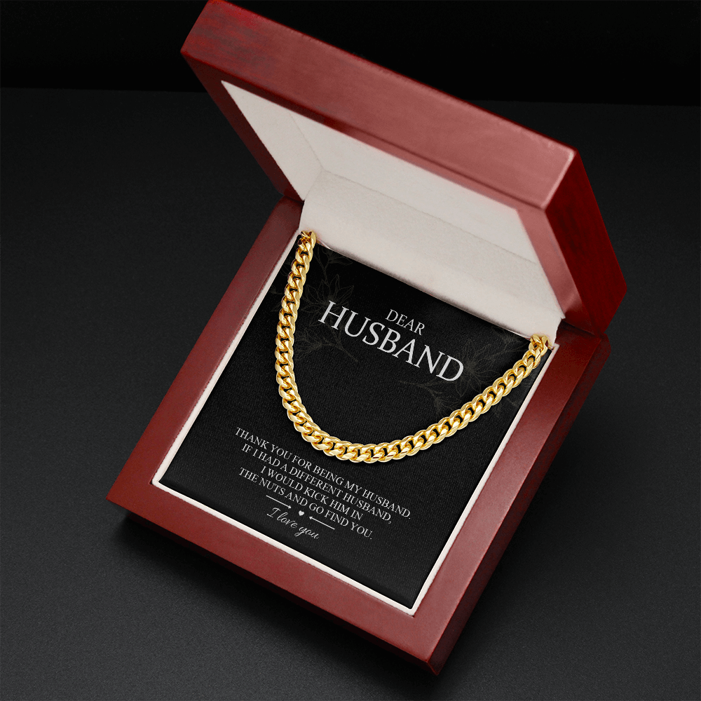 Dear Husband - Thank You For Being My Husband - Cuban Link Chain SO101T