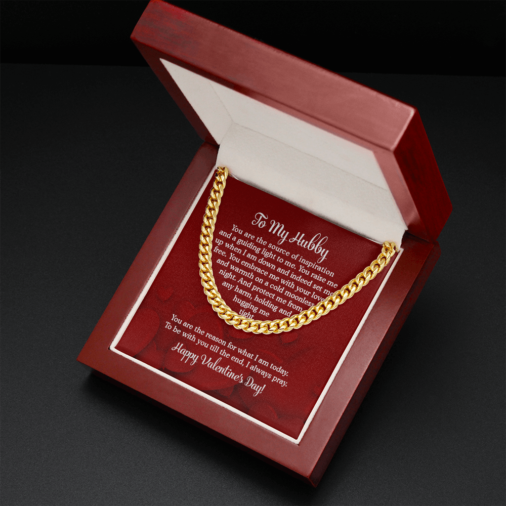 To My Hubby - Happy Valentine's Day - Cuban Link Chain KT15