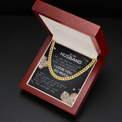 To My Husband - I Love You So Much - Cuban Link Chain KT20 - Charming Present