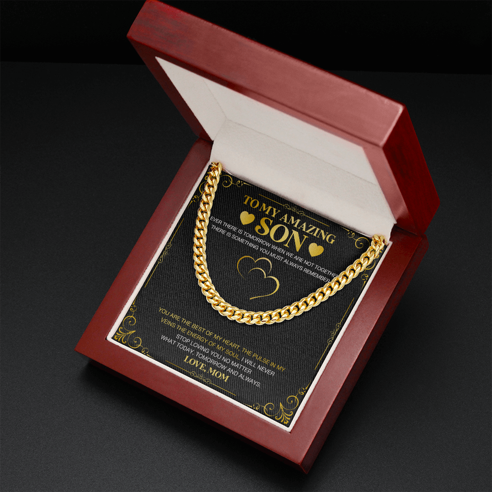 To My Amazing Son - Always Remember - Cuban Link Chain KT25