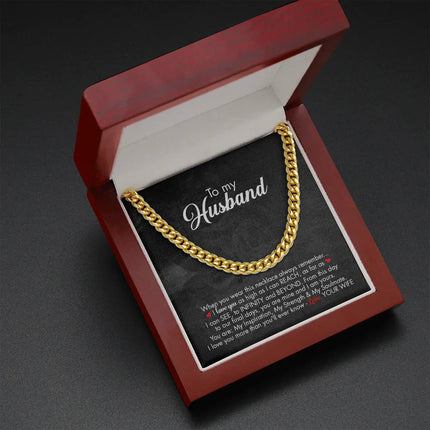 To My Husband - Infinity And Beyond - Cuban Link Chain KT09 - Charming Present