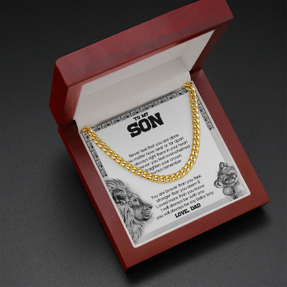 To My Son - I Will Always Be With You - Cuban Link Chain SO87T