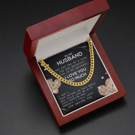 To My Husband - I Love You So Much - Cuban Link Chain KT20 - Charming Present