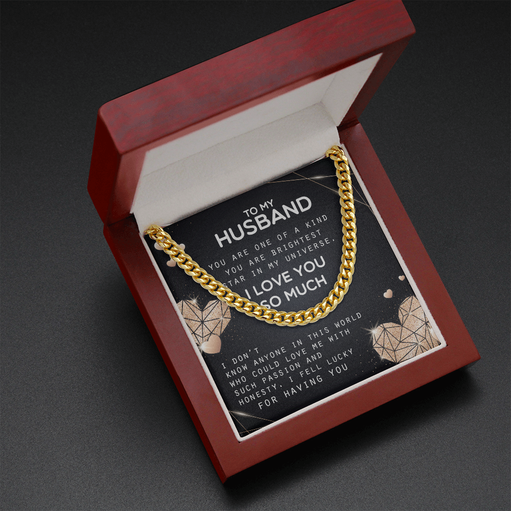 To My Husband - I Love You So Much - Cuban Link Chain KT20