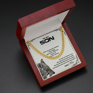 To My Son - This Old Wolf Will Always Have Your Back - Cuban Link ChainSO86T