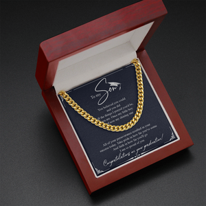 To My Son - Congratulations On Your Graduation - Cuban Link Chain SO96T