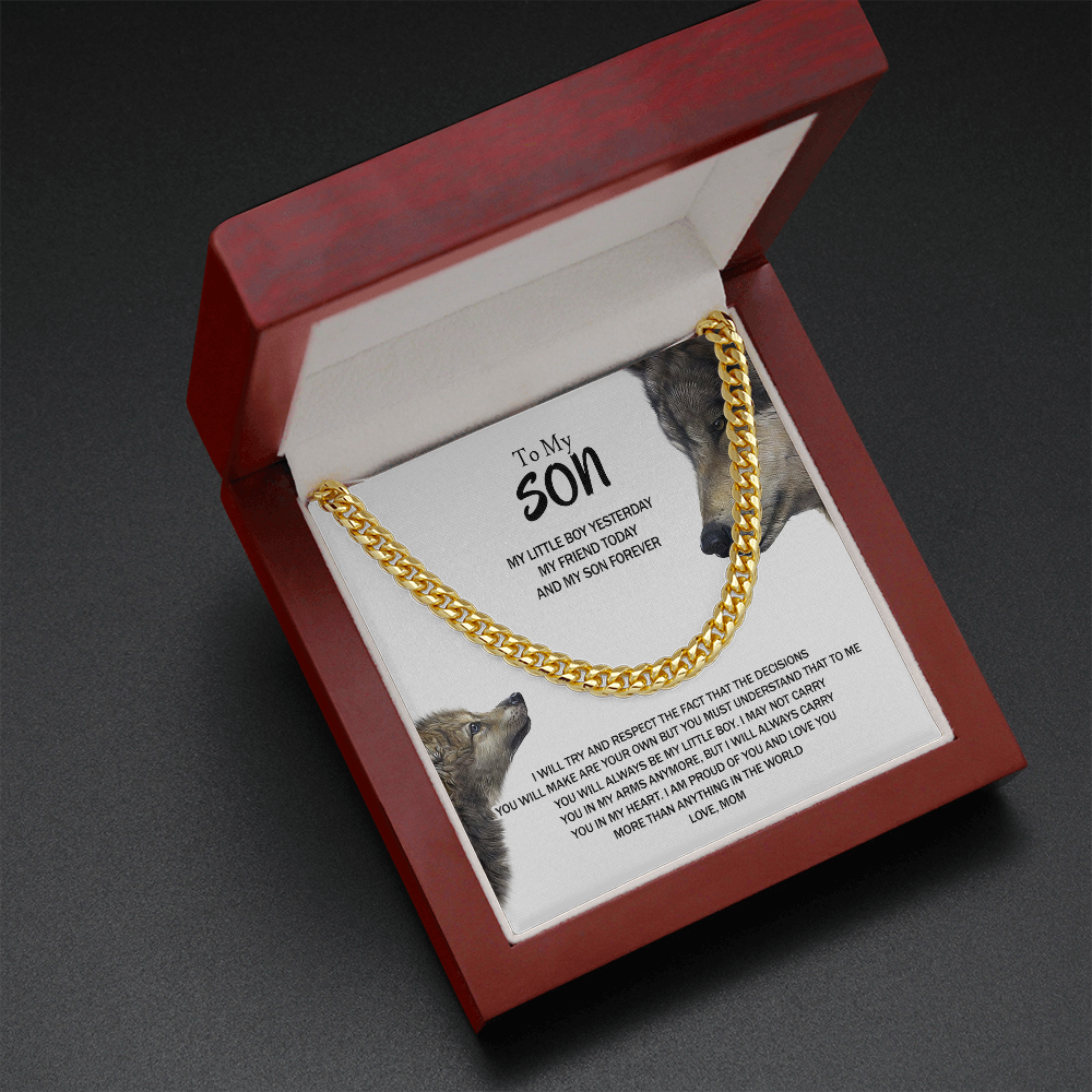 To My Son - My Little Boy Forever - Cuban Link Chain SO98V