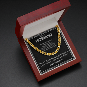 Dear Husband - Thank You For Being My Husband - Cuban Link Chain SO103T