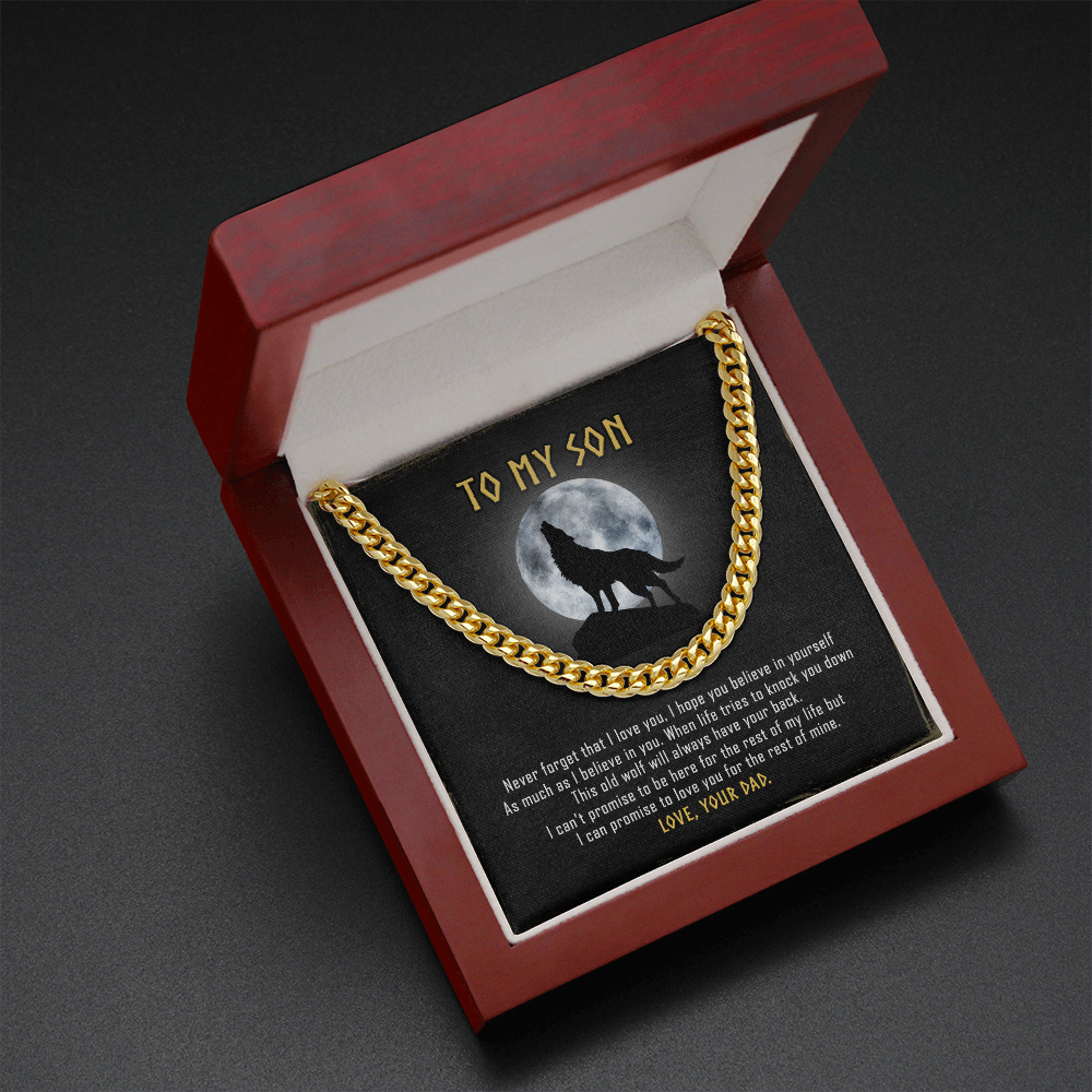 To My Son - Never Forget That I Love You - Cuban Link Chain SO118V