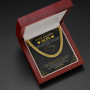 To My Amazing Son - Always Remember - Cuban Link Chain KT25