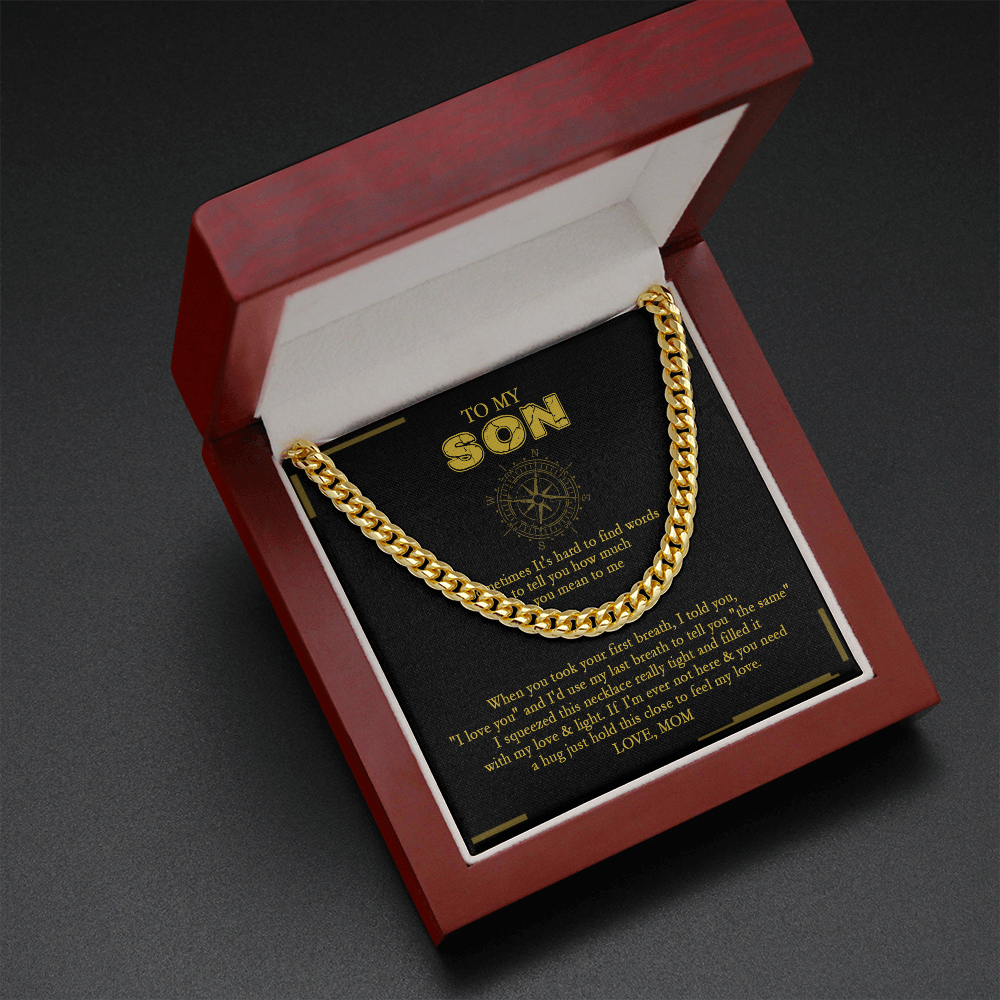 To My Son - Loved More Than You Know - Cuban Link Chain SO108V