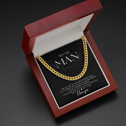 To My Man - Found My Missing Piece - Cuban Link Chain SO102V - Charming Present