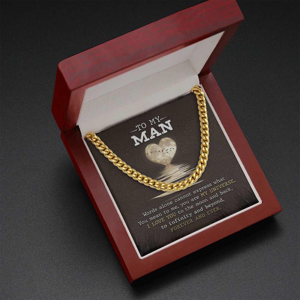 To My Man - I Love You Forever & Ever - Cuban Link Chain SO81V
