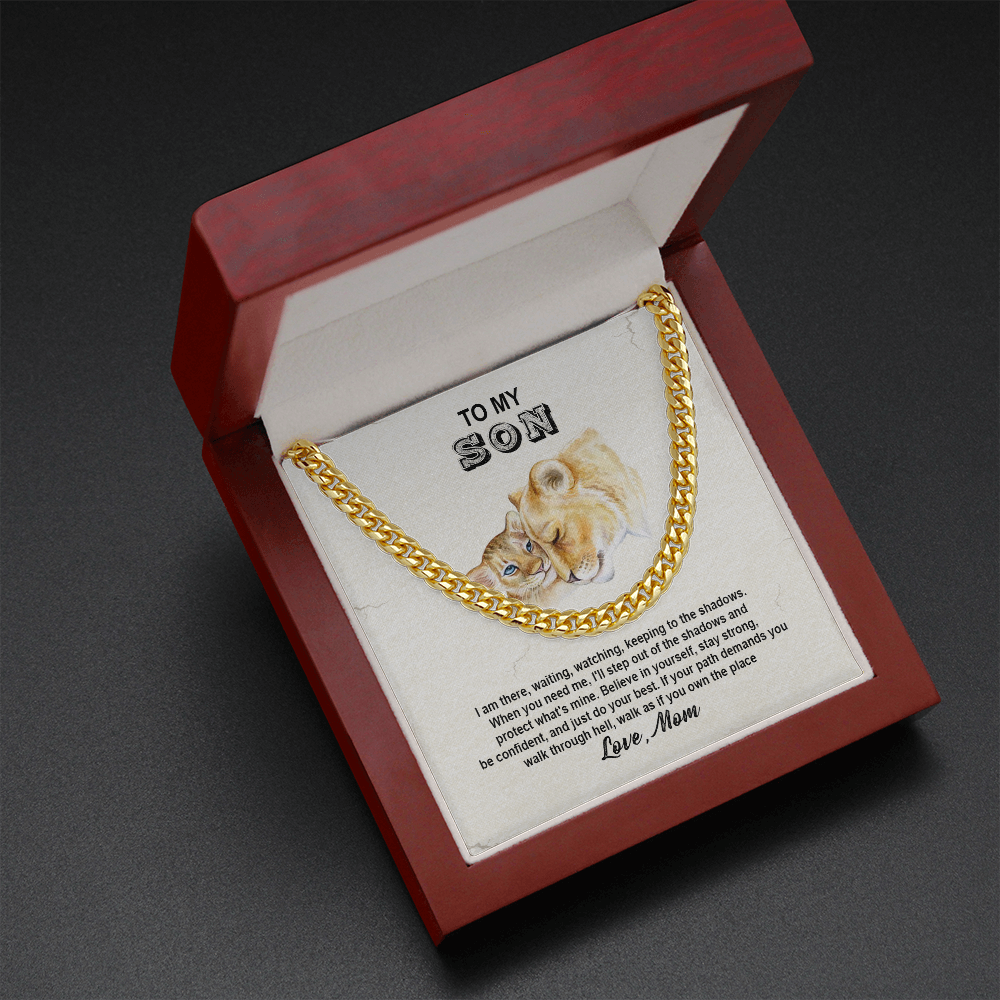 To My Son - Believe In Yourself And Do Your Best - Cuban Link Chain SO106V