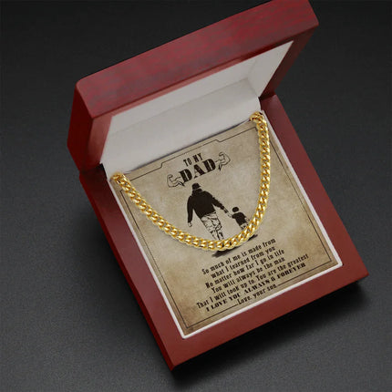 To My Dad - You Will Always Be My Man - Cuban Link Chain SO130V - Charming Present