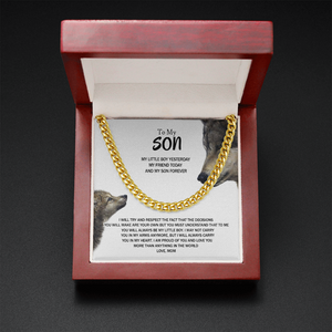 To My Son - My Little Boy Forever - Cuban Link Chain SO98V