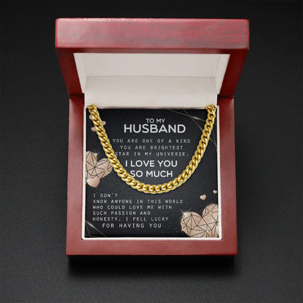 To My Husband - I Love You So Much - Cuban Link Chain KT20 - Charming Present