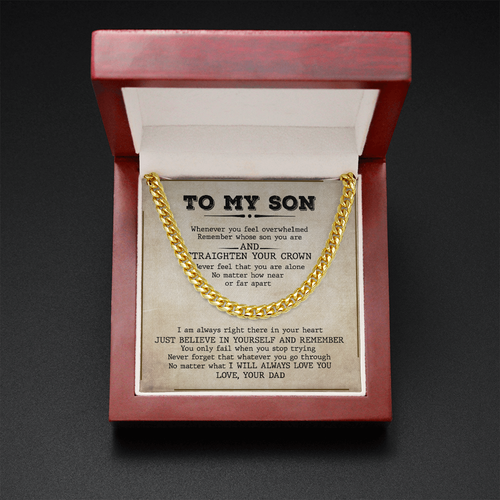 To My Son - I Will Always Love You - Cuban Link Chain SO73V