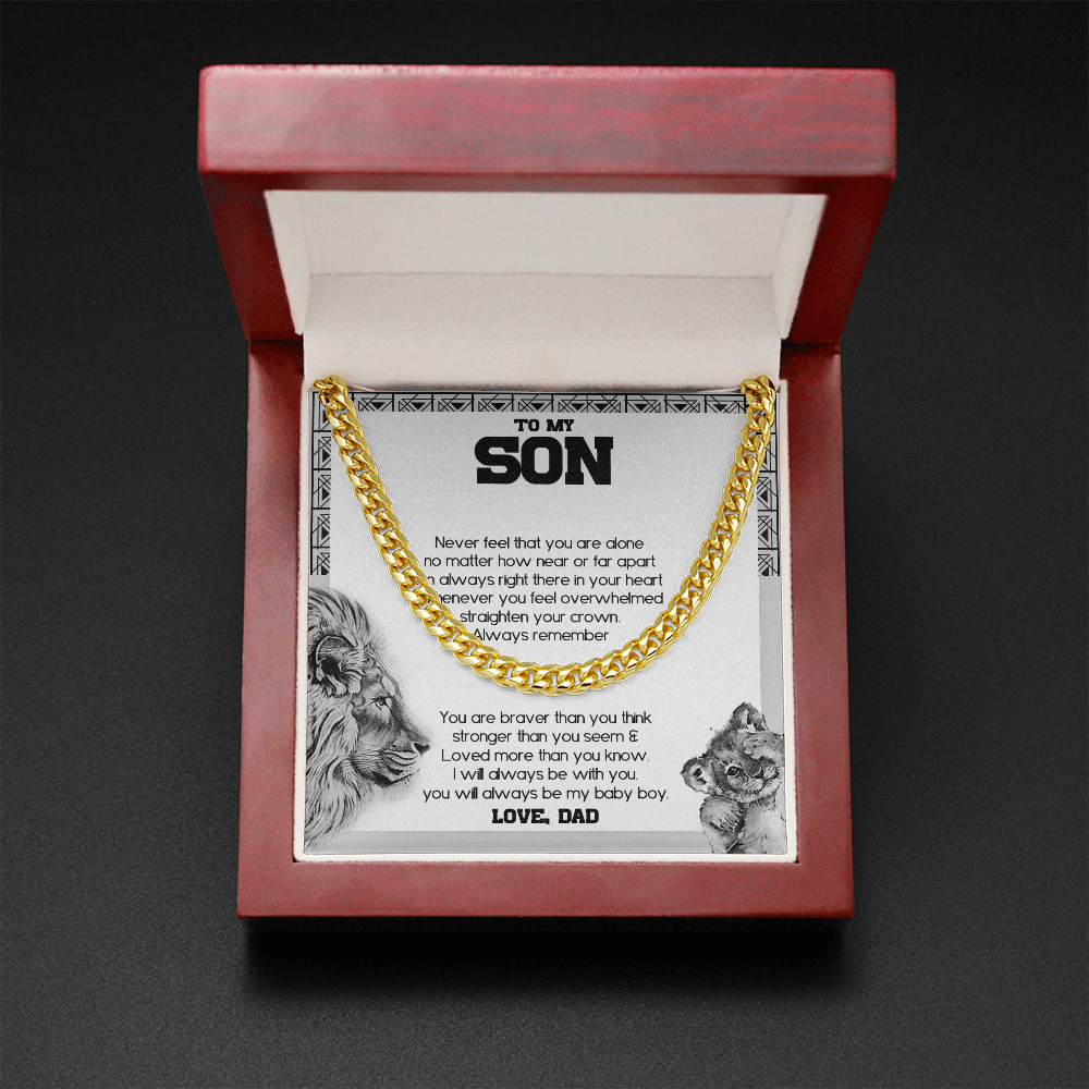 To My Son - I Will Always Be With You - Cuban Link Chain SO87T