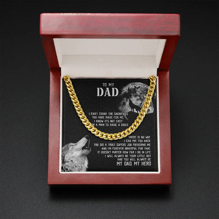 To My Dad I - Will Always Your Little Boy - Cuban Link Chain SO129V - Charming Present