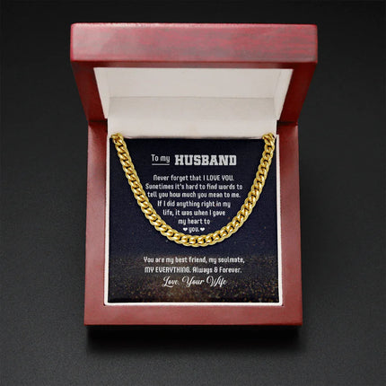 To My Husband - You Are My Everything - Cuban Link Chain KT06 - Charming Present