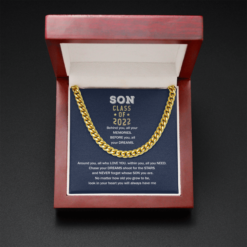 To My Son - You Will Always Have Me Graduation - Cuban Link Chain SO79V