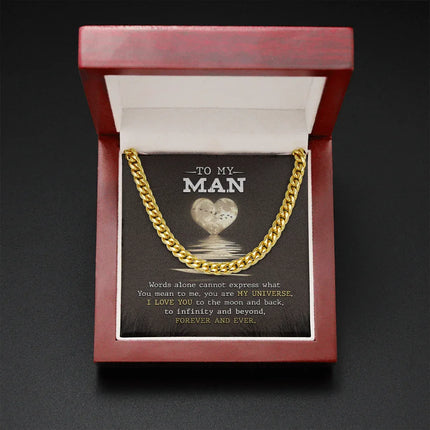 To My Man - I Love You Forever & Ever - Cuban Link Chain SO81V - Charming Present