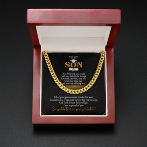 To My Son - Congratulations On Your Graduation - Cuban Link Chain SO95V