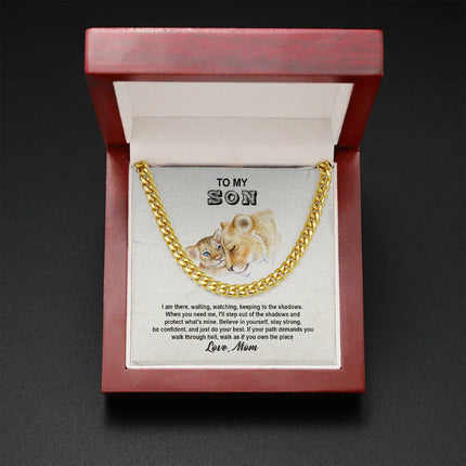 To My Son - Believe In Yourself And Do Your Best - Cuban Link Chain SO106V - Charming Present