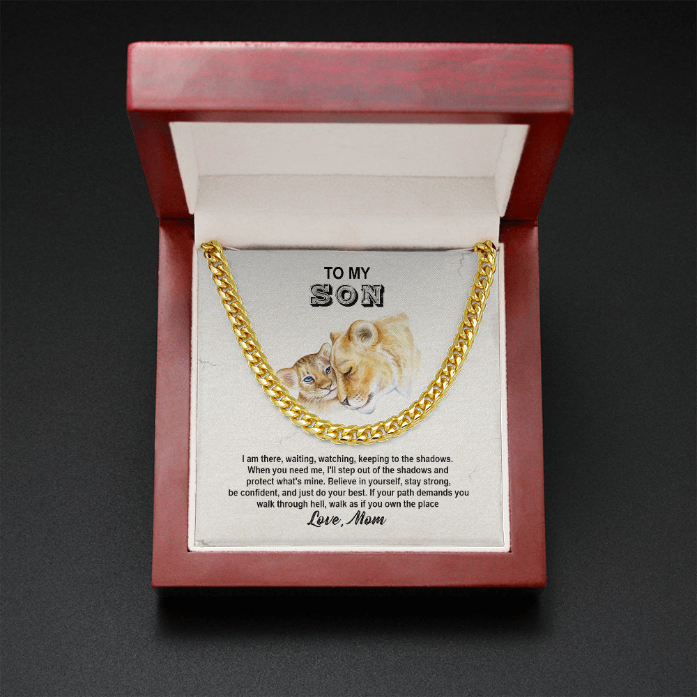 To My Son - Believe In Yourself And Do Your Best - Cuban Link Chain SO106V