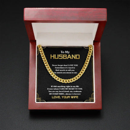 To My Husband - You Are My Everything - Cuban Link Chain SO83T - Charming Present
