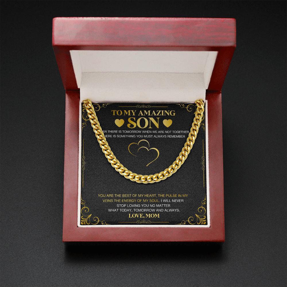 To My Amazing Son - Always Remember - Cuban Link Chain KT25