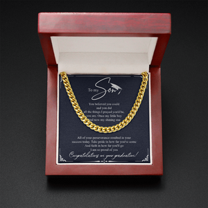 To My Son - Congratulations On Your Graduation - Cuban Link Chain SO96T