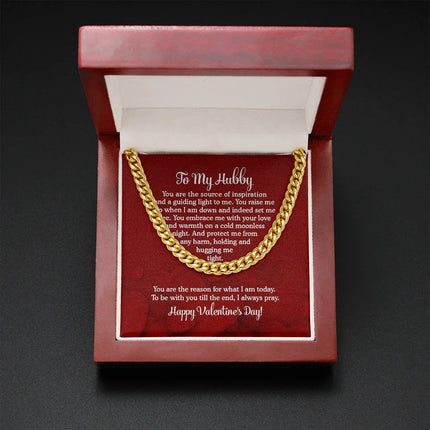 To My Hubby - Happy Valentine's Day - Cuban Link Chain KT15 - Charming Present