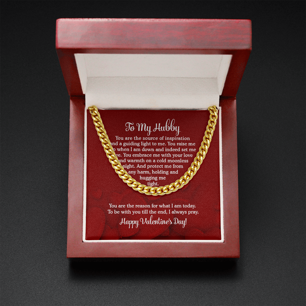To My Hubby - Happy Valentine's Day - Cuban Link Chain KT15