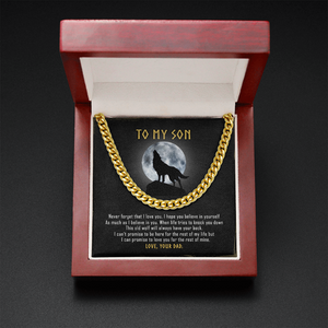 To My Son - Never Forget That I Love You - Cuban Link Chain SO118V