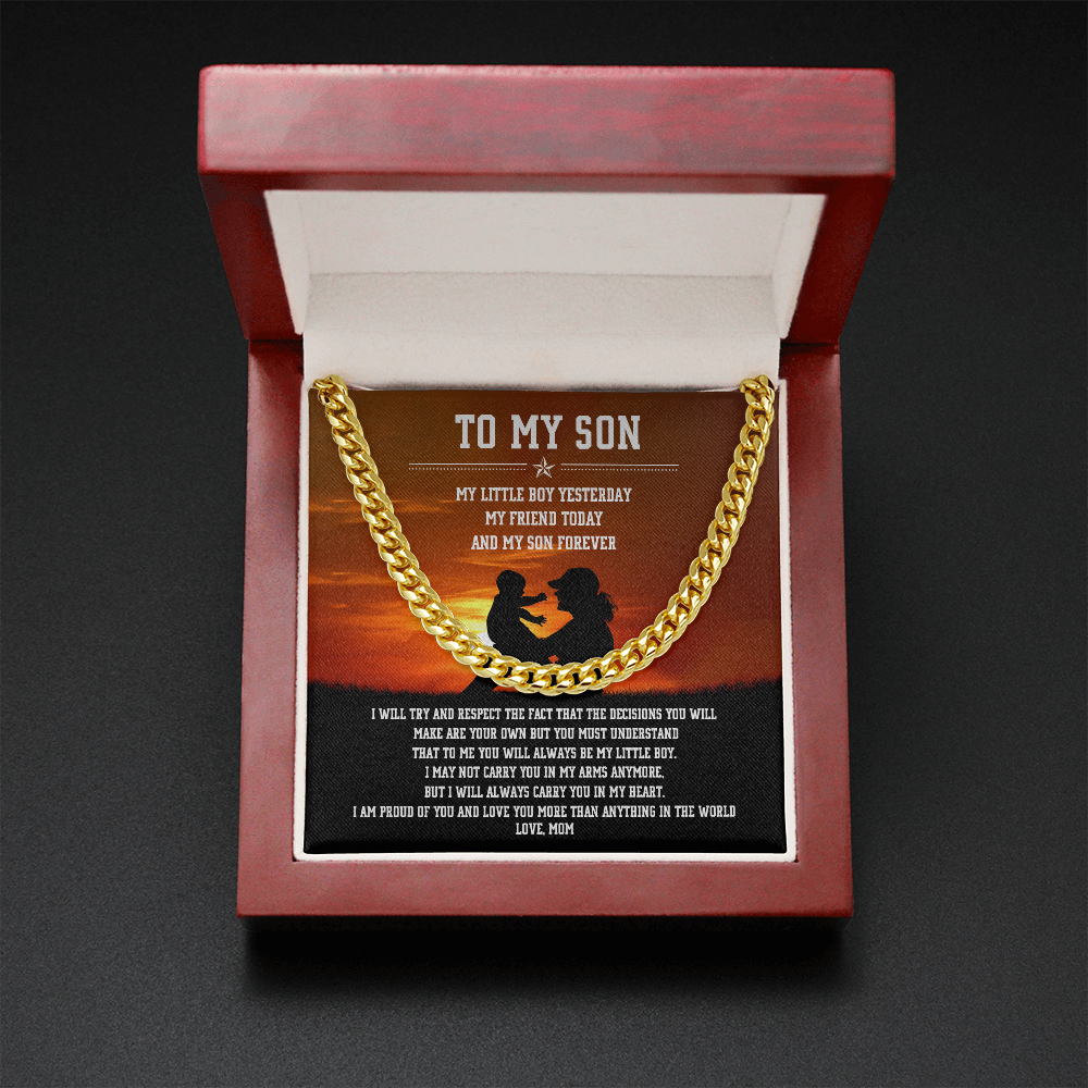 To My Son - I Am Proud Of You - Cuban Link Chain SO84