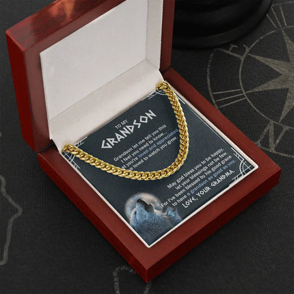 To My Grandson - You Are Loved And Appreciated - Cuban Link Chain SO123T - Charming Present