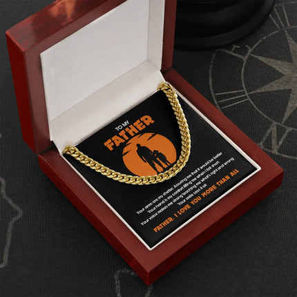 To My Father - I Love You More Than All - Cuban Link Chain SO127T - Charming Present
