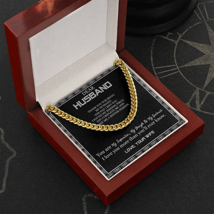 Dear Husband - Thank You For Being My Husband - Cuban Link Chain SO103T - Charming Present