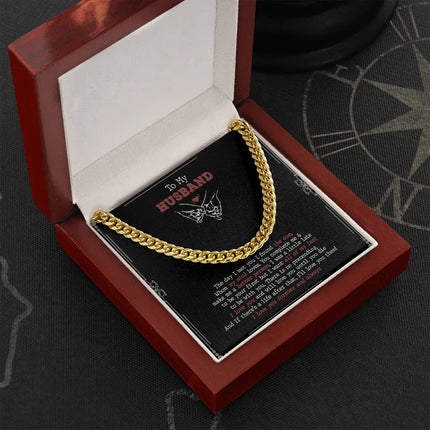 To My Husband - You Complete Me & I Love You - Cuban Link Chain SO92V - Charming Present