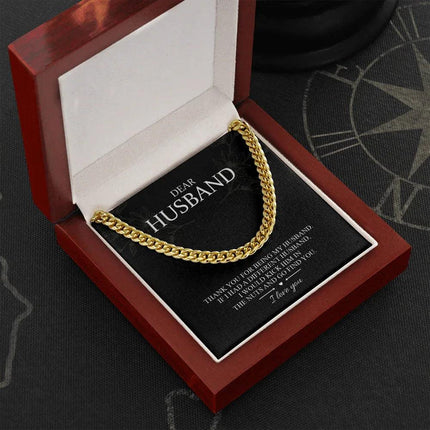 Dear Husband - Thank You For Being My Husband - Cuban Link Chain SO101T - Charming Present