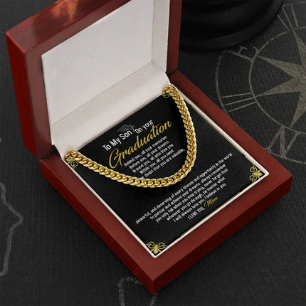 To My Son - Congratulations On Your Graduation - Cuban Link Chain SO97T - Charming Present