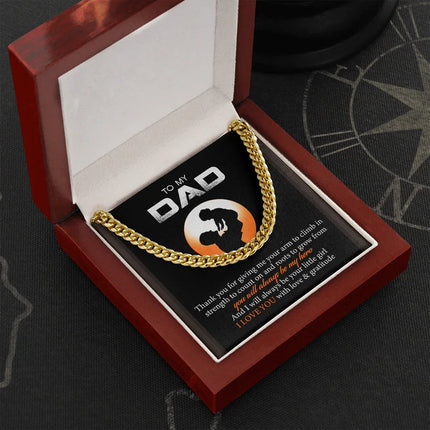 To My Dad - I Love You With Love And Gratitude - Cuban Link Chain SO128T - Charming Present