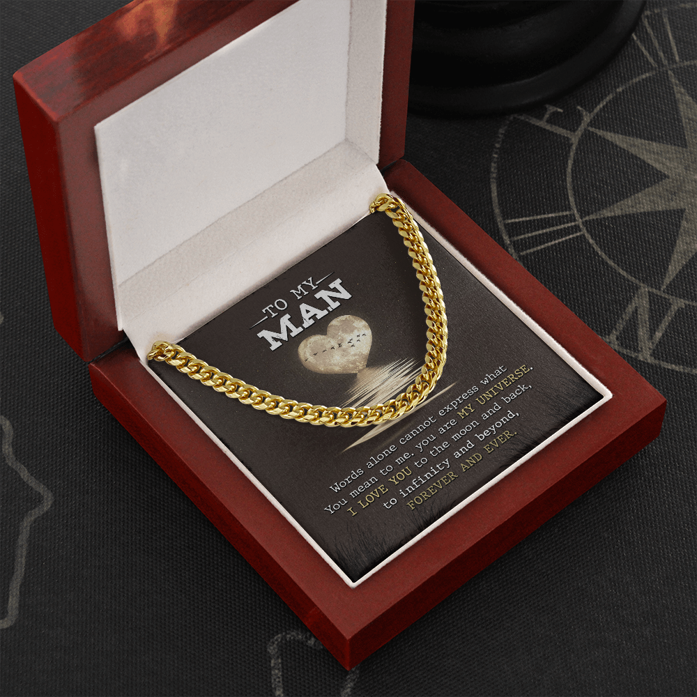 To My Man - I Love You Forever & Ever - Cuban Link Chain SO81V