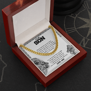 To My Son - I Will Always Be With You - Cuban Link Chain SO87T