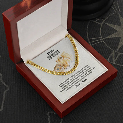 To My Son - Believe In Yourself And Do Your Best - Cuban Link Chain SO106V - Charming Present
