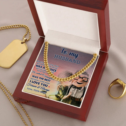 To My Husband Meeting You Was Fate Cuban Link Chain SO13v5 - Charming Present