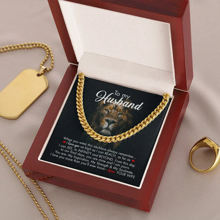 To My Husband - Infinity And Beyond - Cuban Link Chain KT09v2 - Charming Present